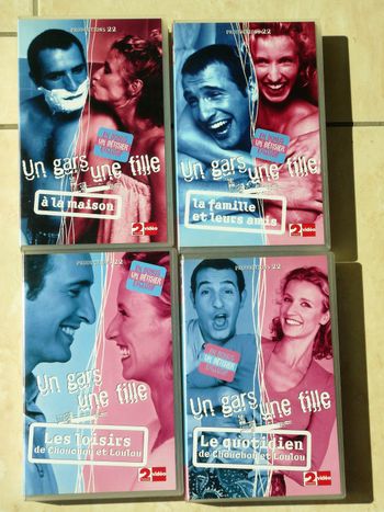 Lot de 4 VHS « Un gars une fille »