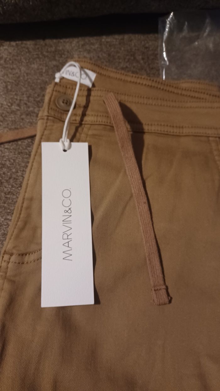 Pantalon femme cargo marvin & co 38 marron neuf - photo numéro 2