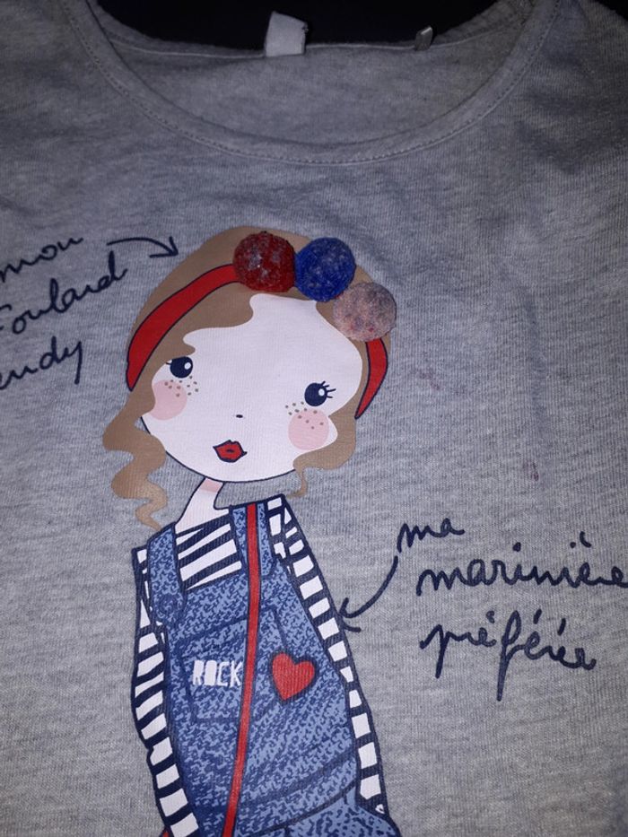 Tee-shirt manches longues marque distributeur 10 ans 50 cts - photo numéro 3