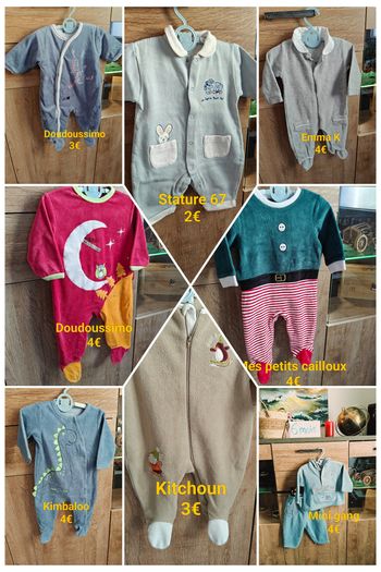 Lot 7 pyjamas + 1 ensemble polaire