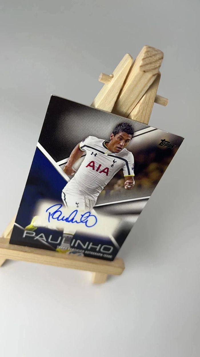 2014 Topps Premier Gold Paulinho auto autographe #PA-P Tottenham Hotspur - photo numéro 4