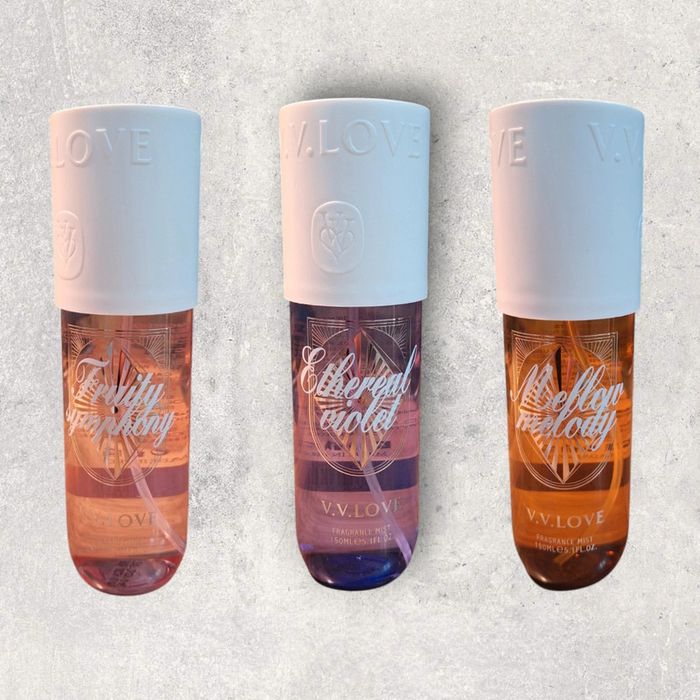 Lot de 3 Brumes Corps & Cheveux – Collection Privé V.V Love 150 ml