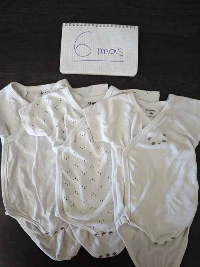Lot 3 body cache coeur manches courtes ours