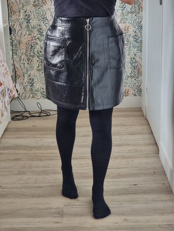 Jupe simili cuir noire Bisou's Project 