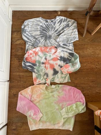 Lot de 3 sweats Tie & Dye