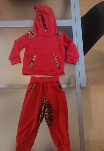 Ensemble rouges léopard