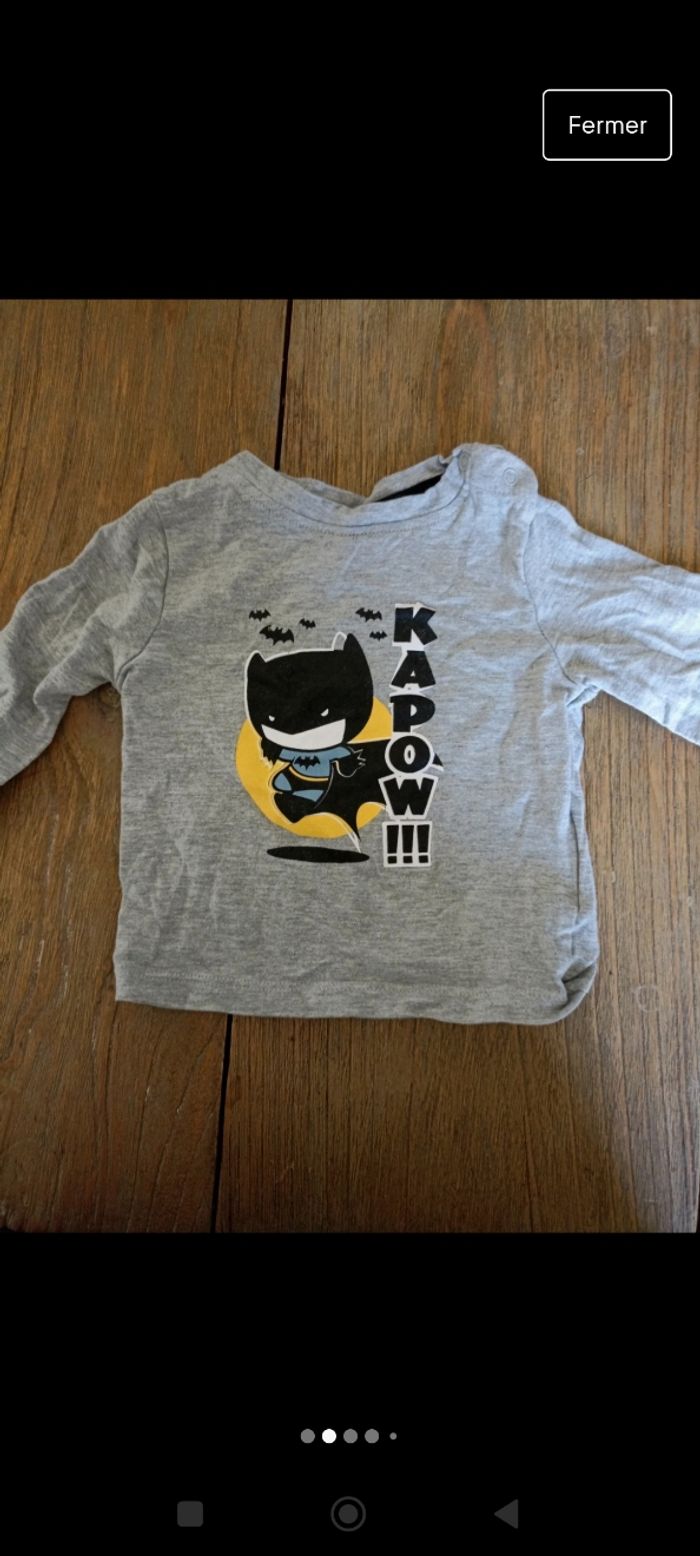Lot de 4 t-shirt manches longues 6 mois - photo numéro 2