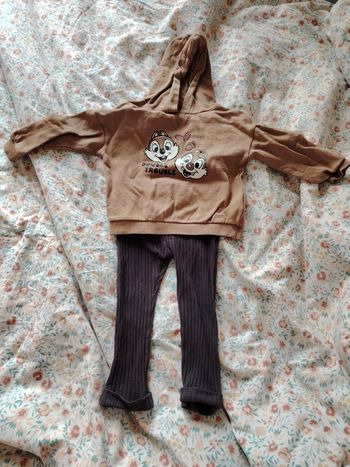 Ensemble sweat à capuche tic et tac et legging taille De e 36 mois 