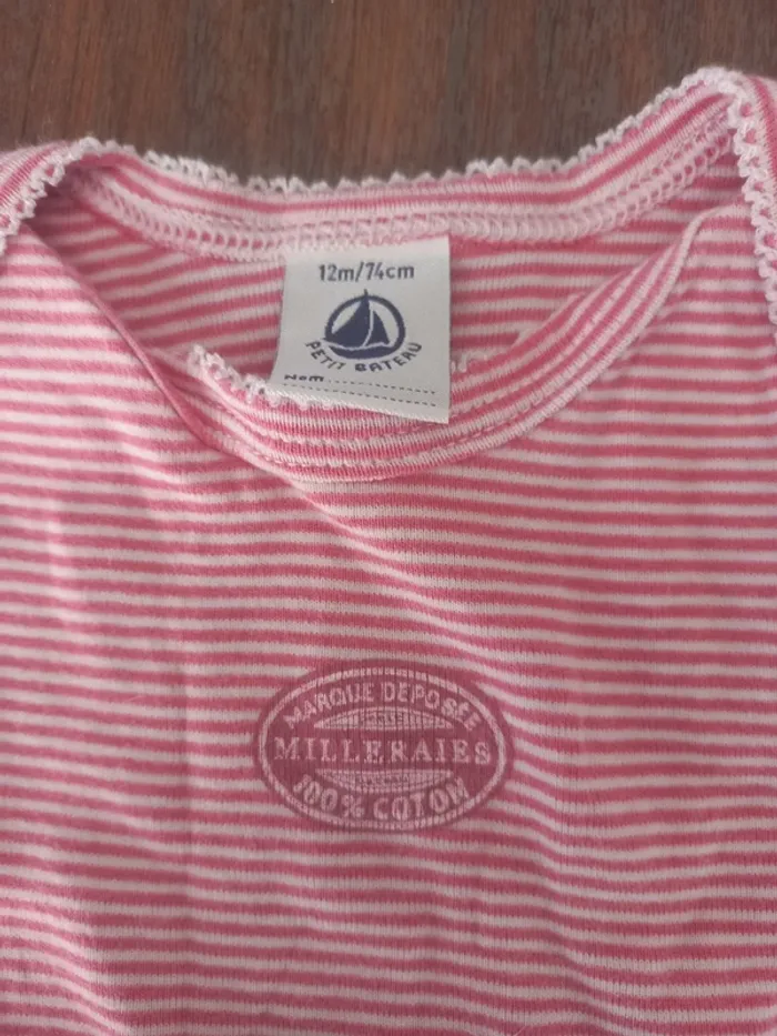 Body petit bateau 12mois 74cm - photo numéro 3