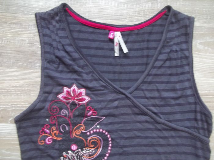 Robe jupette dentelle rayée grise Orchestra 14 ans - photo numéro 3