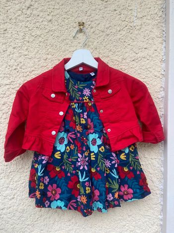 Ensemble robe et veste fille 23 mois