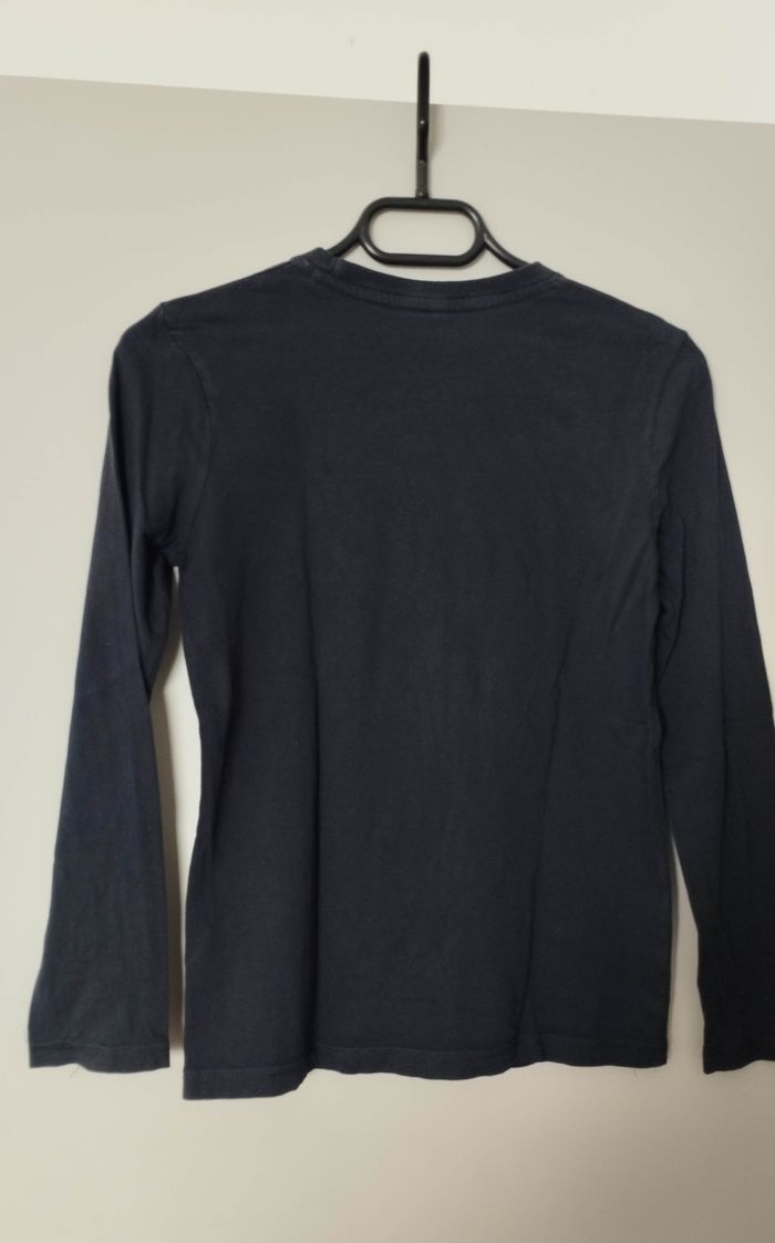T-shirt manches longues bleu - photo numéro 4