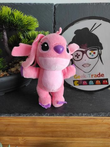 Peluche Plush Porte Clé Angel Stitch Rose Disney #geektradedoudou