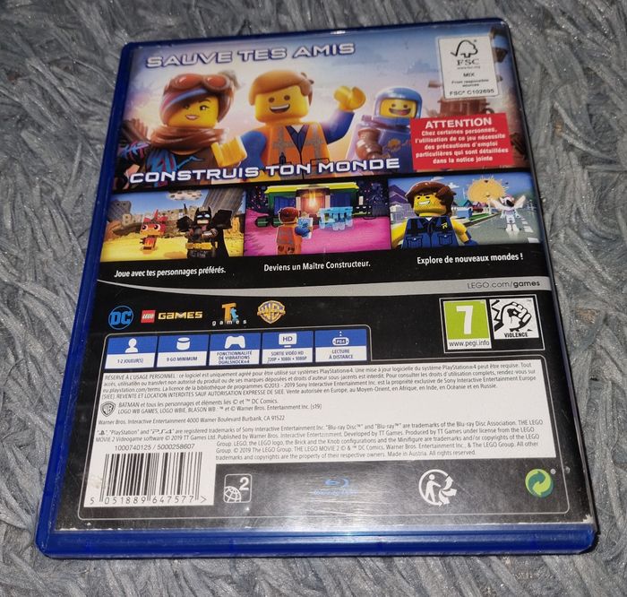 Boîte vide de jeu La Grande Aventure Lego 2 PS4 - photo numéro 3