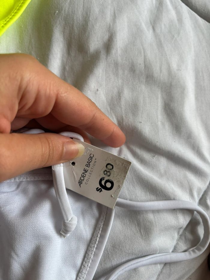 Lot 2 bas de maillots de bain bikini blanc jaune fluo Ardene taille L/40 neuf - photo numéro 2