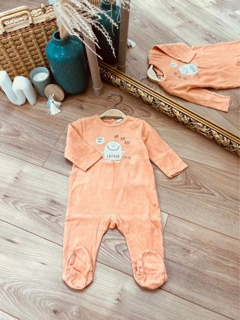 Taille 6 mois pyjama velours garçon Kiabi orange * le plus costaud * 💙