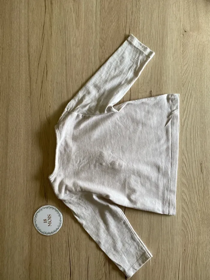Sous pull rose pale manche longue bébé fille 18 mois Pommette - photo numéro 4