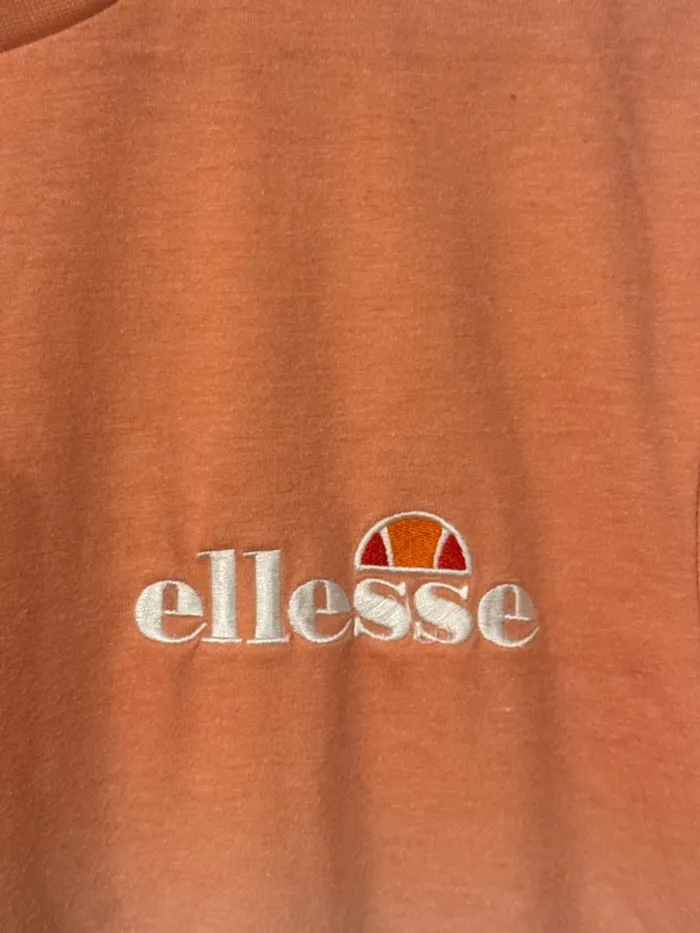 T-shirt Ellesse dégradé orange/bleu – Logo brodé – Taille L - photo numéro 3