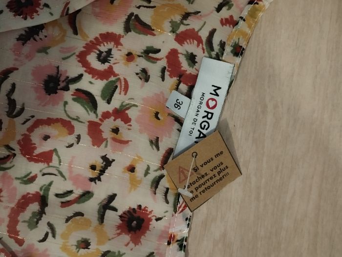 Blouse en transparence Morgan col V taille s - photo numéro 6