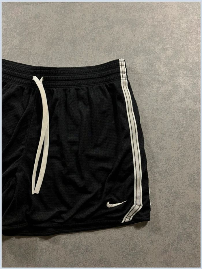 Short Nike Dri-Fit Noir logo brodé Blanc Taille L - photo numéro 3