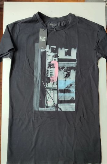 Robe noire stretch en coton, taille S, IKKS