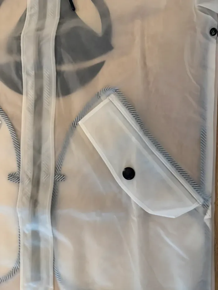 Ciré Petit Bateau femme taille XS/S blanc transparent neuf avec étiquette - photo numéro 2