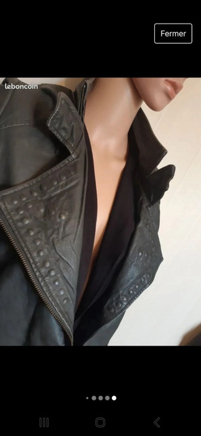 I code veste en cuir d'agneau T.40 - photo numéro 8