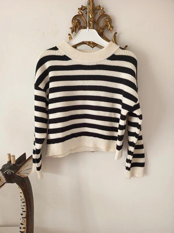 Pull maille rayée