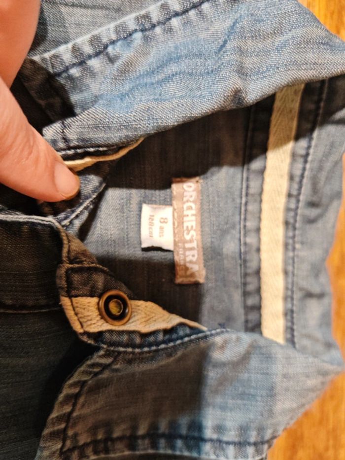 Chemise en jean été garçon - taille 8 ans - Orchestra - photo numéro 3