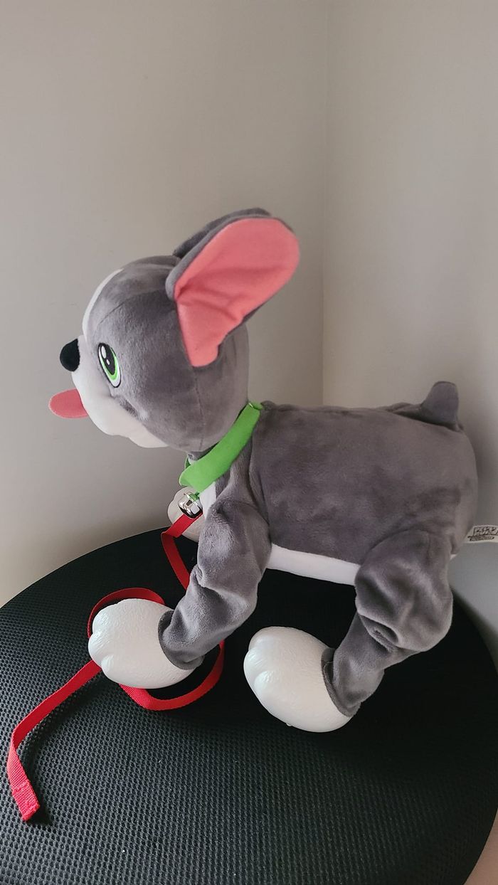 Peluche Chien bulldog Peppy Pups Les Toufous Ressort Et Grelot - photo numéro 5