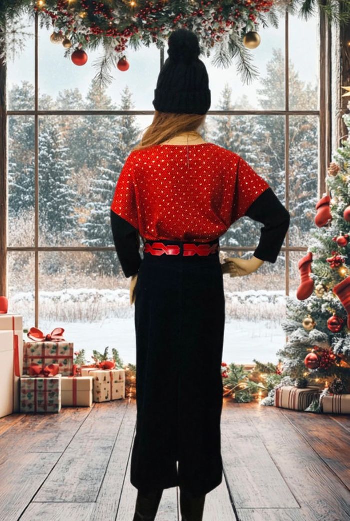 🖤Jupe longue vintage Y2K en velours côtelé noir Black corduroy skirt🖤 - photo numéro 3