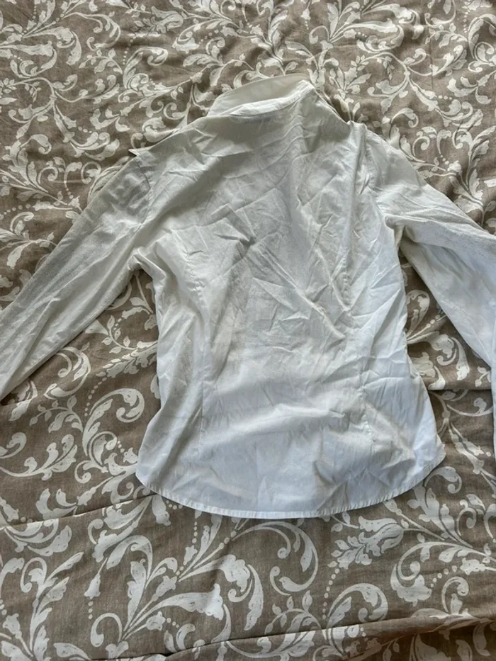 Chemise cop copine blanche moucheté gris taille 40 - photo numéro 4
