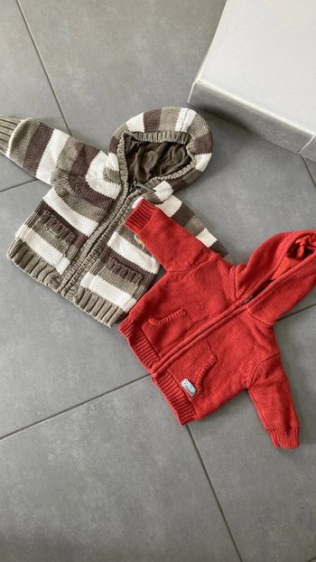 Lot ensemble vêtement garçon bébé 6 mois gilet veste manteau pull