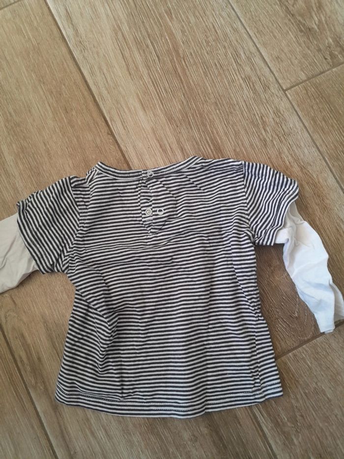 Tshirt ml rayé 18mois - photo numéro 5