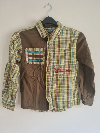 Chemise Orchestra kaki et verte / Taille 12 ans