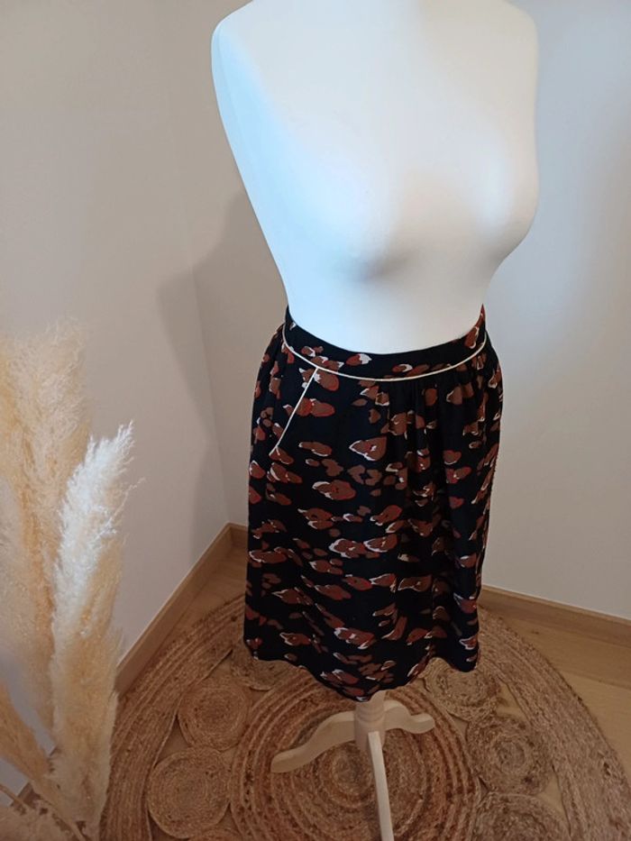 Jupe noire à imprimé Léopard Akoz de toi taille M 38 - photo numéro 6