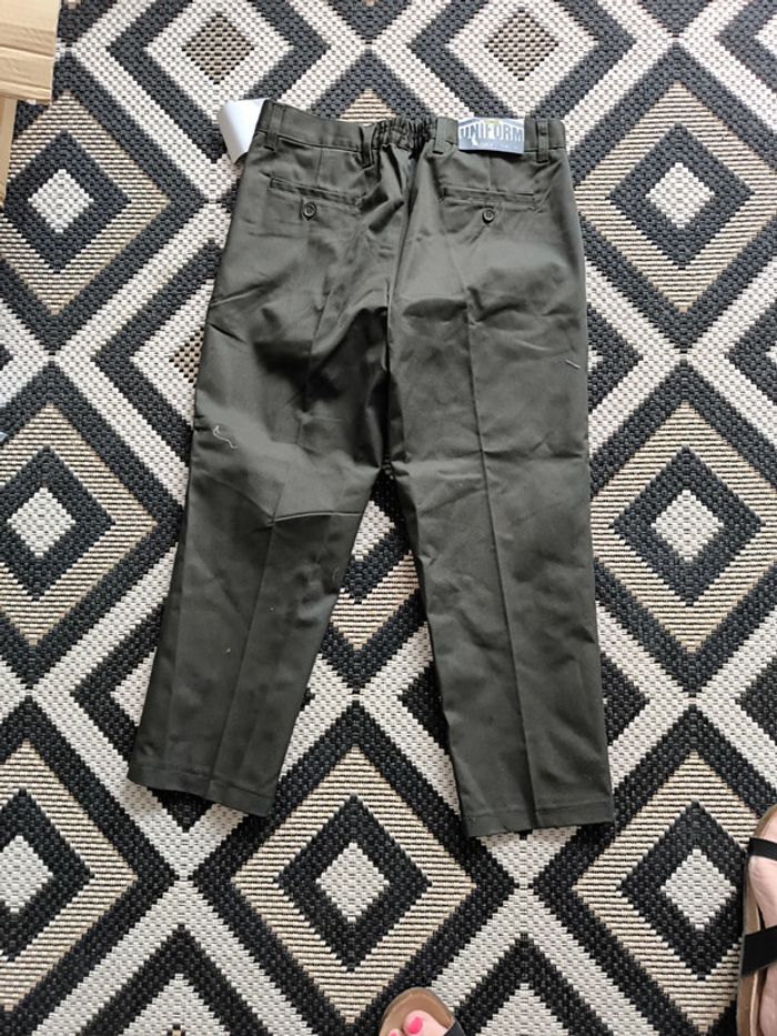 Pantalon classique taille 10ans kaki neuf uni - photo numéro 4