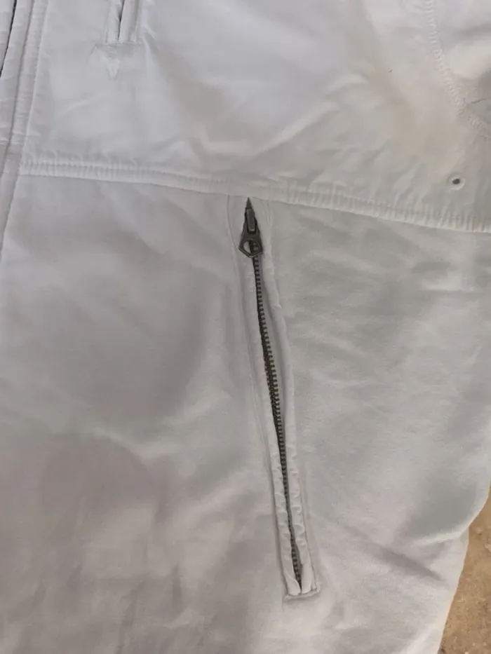 Veste/Jacket zippé bi matière Ralph Lauren L homme blanche excellent état - photo numéro 6