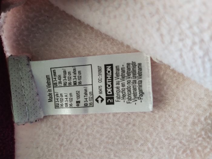 Sweat polaire uni rose pastel Decathlon 4 ans 98/104 cm - photo numéro 3