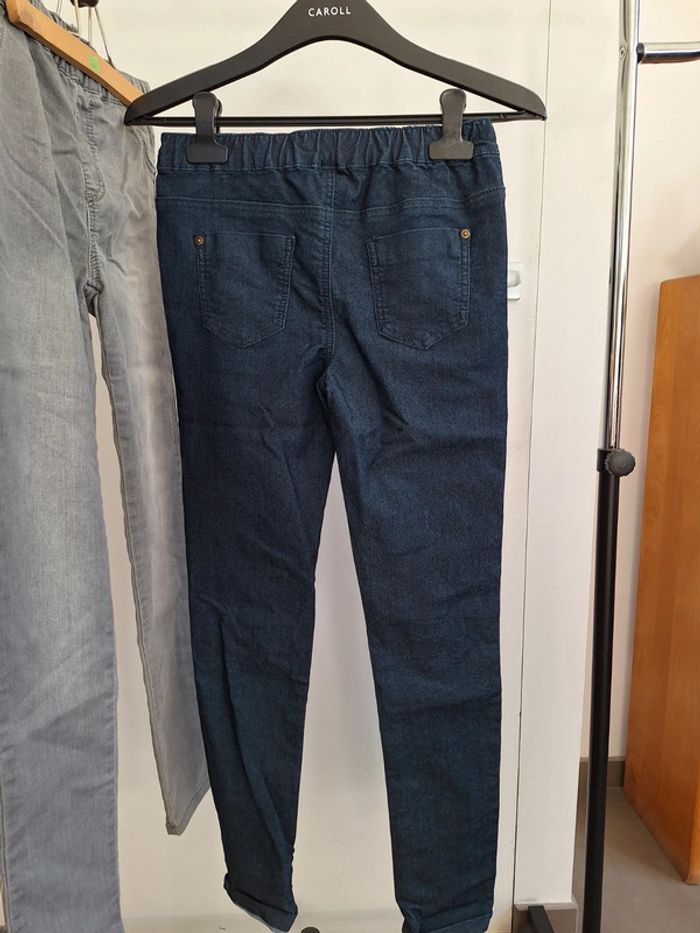 Lot 2 Jean souple La redoute bleu et gris enfant fille 12 ans - photo numéro 3