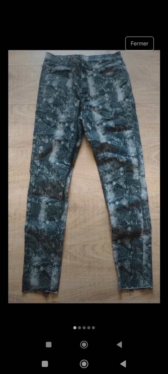 Jean ou pantalon stretch neuf imprimé python femme