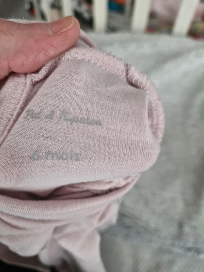 Sous pull rose clair 6 mois pat et ripaton - photo numéro 3