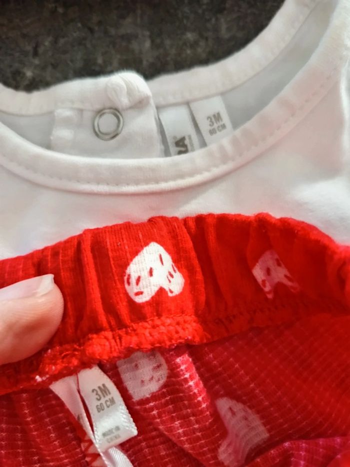 Ensemble 3 pièces coeurs 3 mois - photo numéro 4