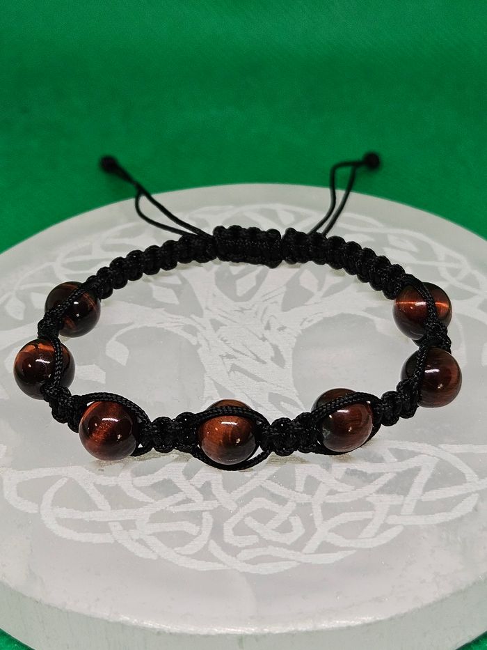 Macramé Bracelet en Oeil de Taureau - photo numéro 3