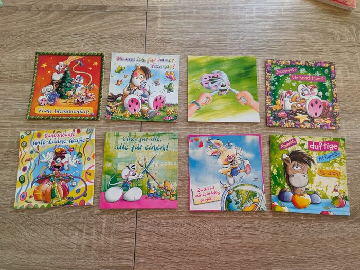 Lot 8 cartes postales carrées Diddl – différentes séries