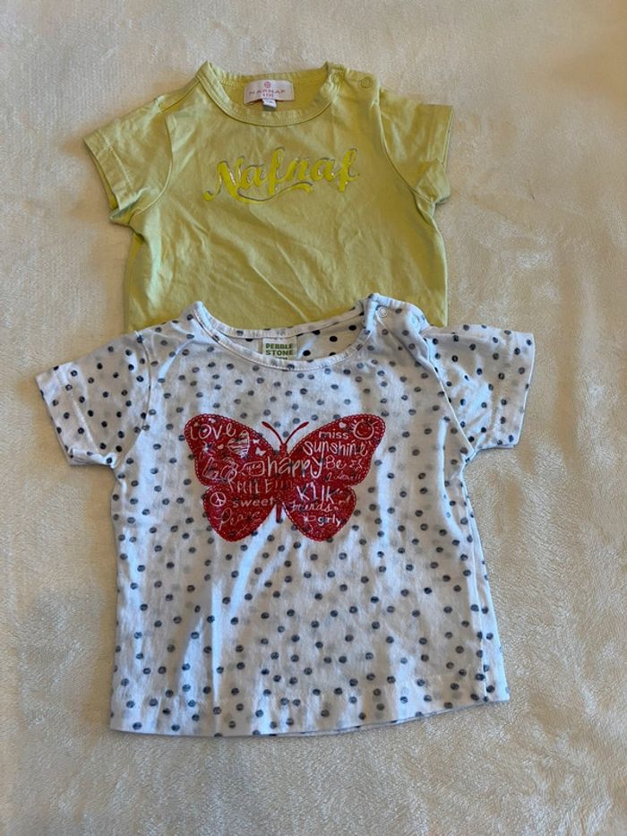 Lot de 2 t-shirts taille taille 68 / 6M