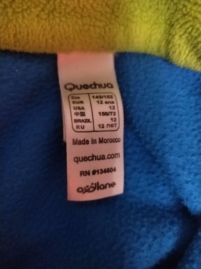 Haut chaud ski garçon 12 ans bleu et jaune - photo numéro 3