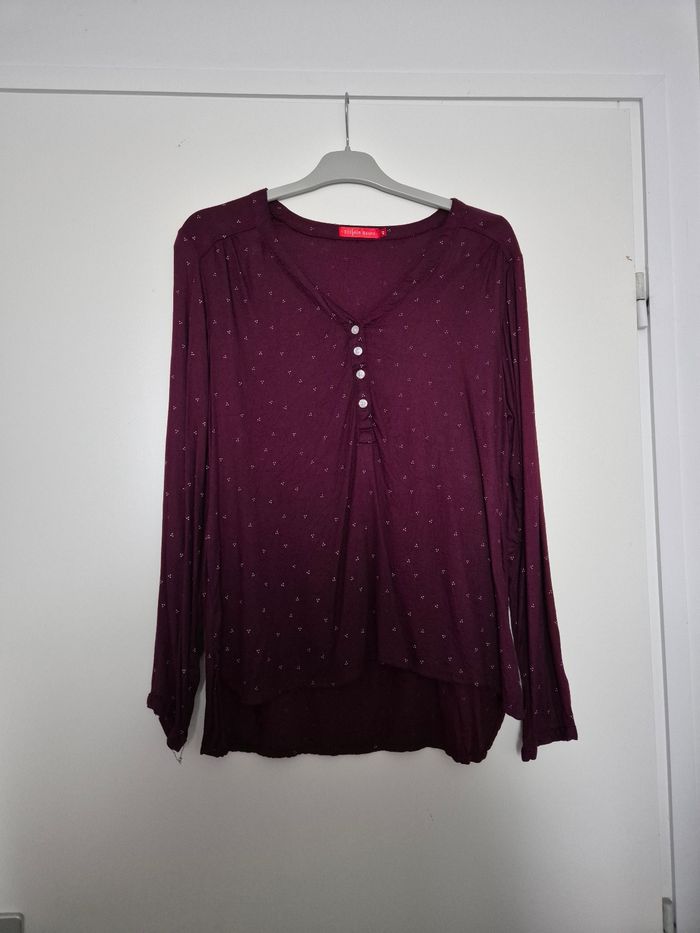 Top manches longues bordeaux