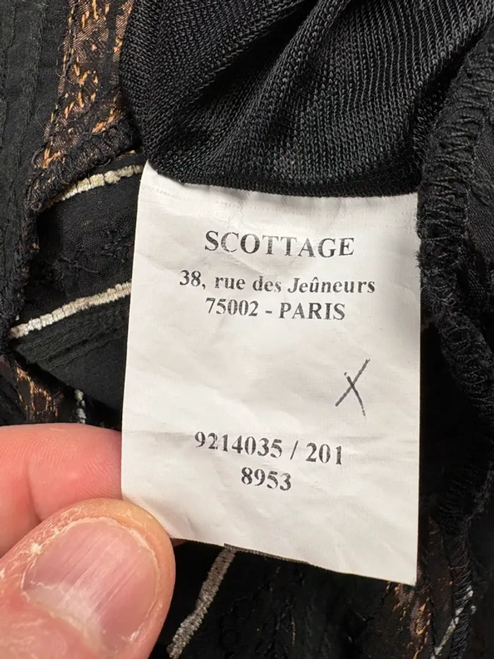 Jupe Scottage | Noir et doré | Taille 44 - photo numéro 4