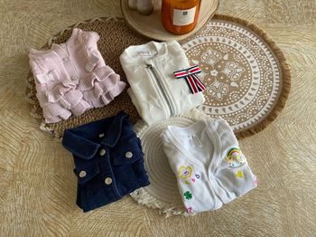 Lot 2 gilets et 2 veste fille 2 ans